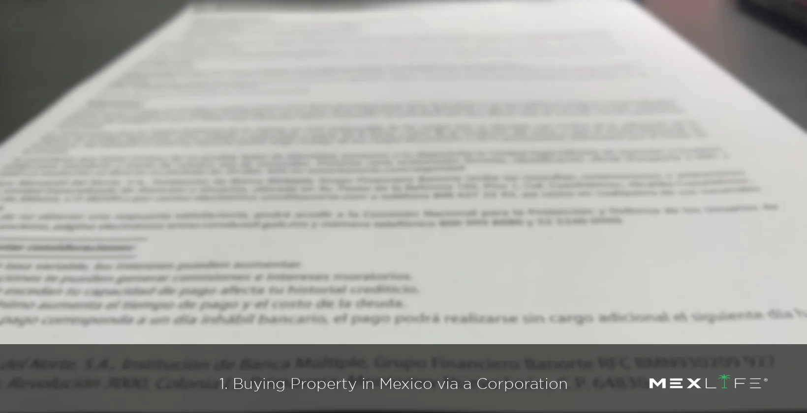 Buying property in Mexico through a corporation