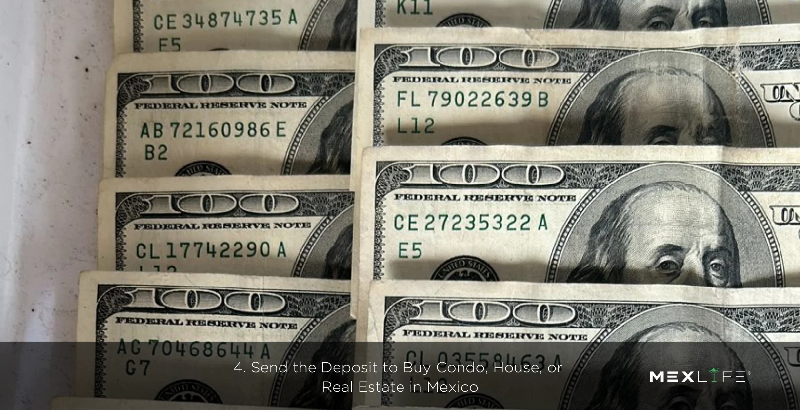 Sending the deposit to buy a condo, house, or real estate in Mexico